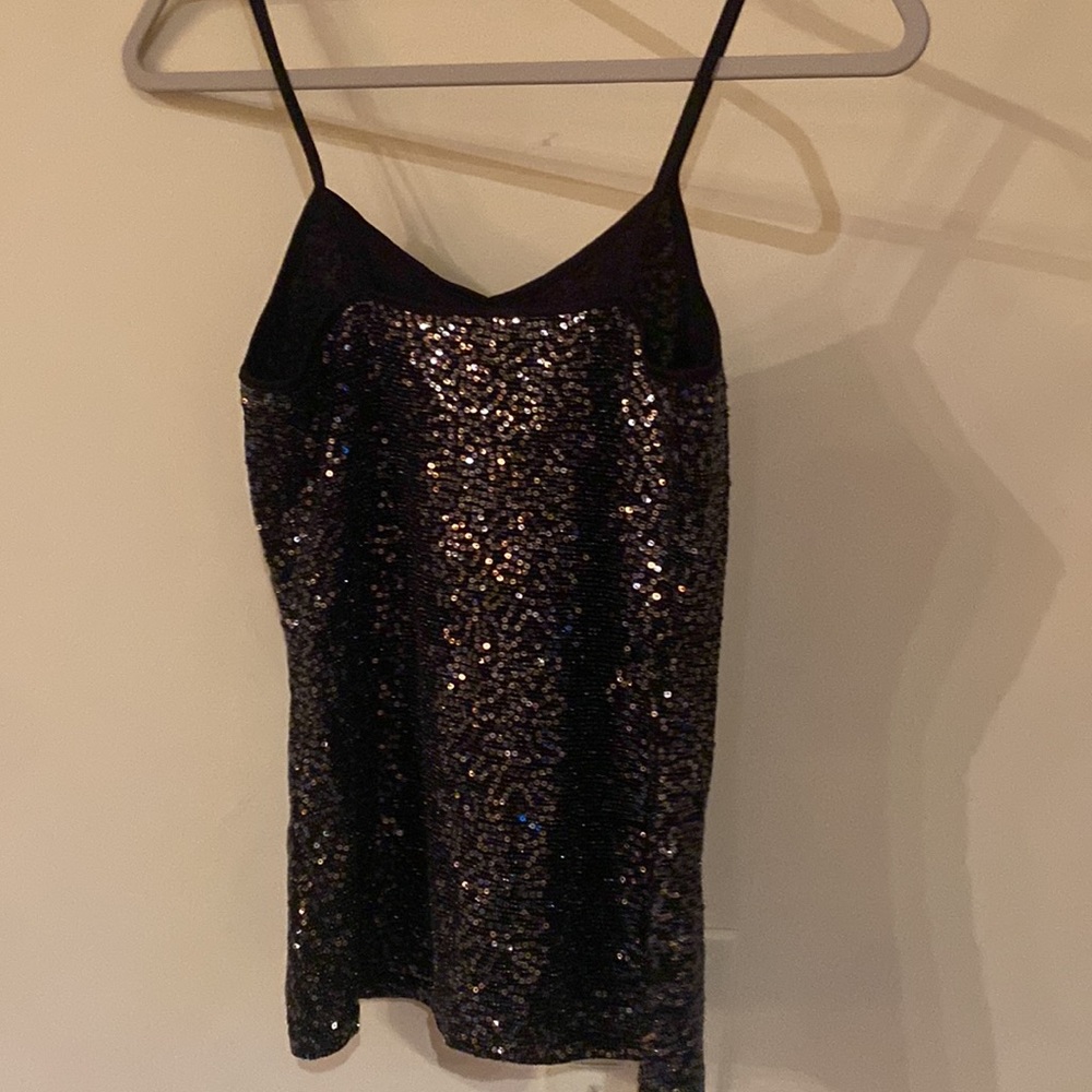 Express Extra Small Sequin Tank Top - image 2
